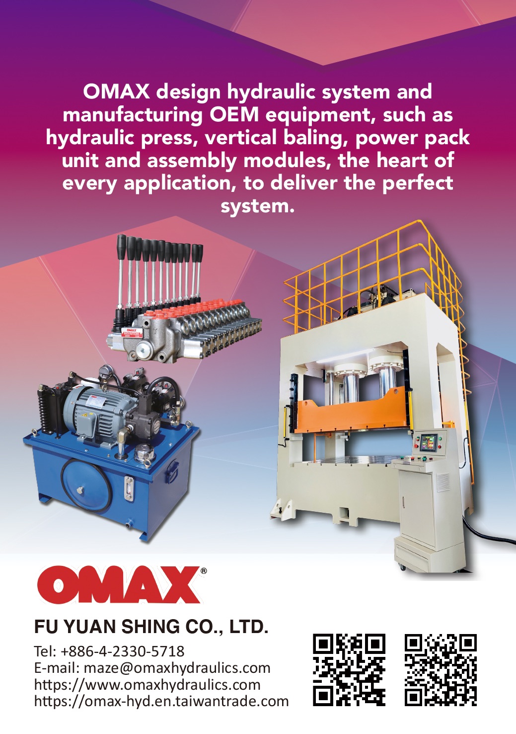 OMAX Hydraulics Equipment on 2022 Taiwan Products Machinery